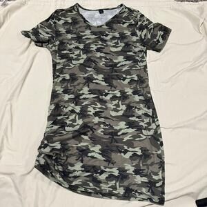 Shein Camo Green Dress 0XL